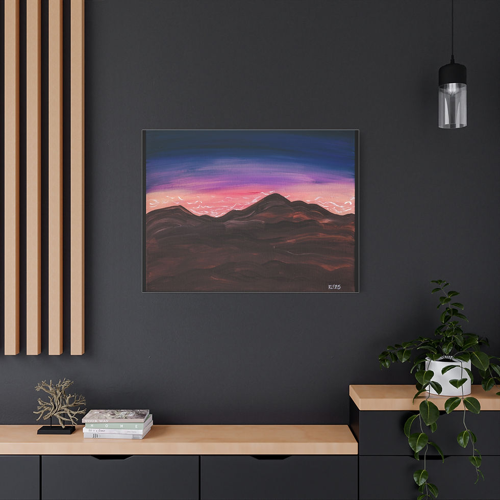 Thumbnail: Mountain Sunset Canvas Art | Stretched Wall Decor for Home