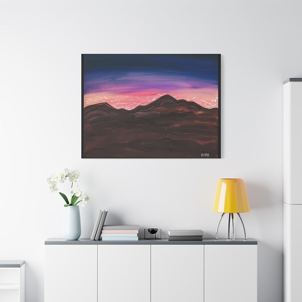 Thumbnail: Mountain Sunset Canvas Art | Stretched Wall Decor for Home