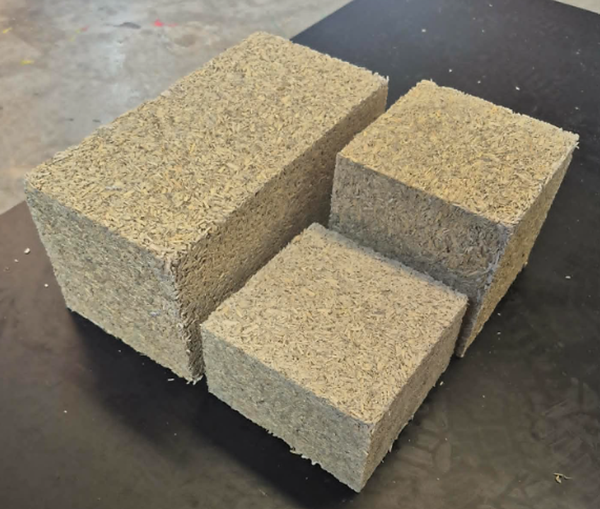 Prototype construction material blocks evaluated for sustainability and life cycle performance