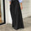 Thumbnail: Elegant High Waist Denim  Wide-leg Pants