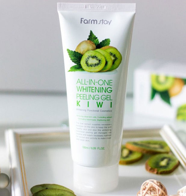 FarmStay Пилинг-гель для лица All-In-One Whitening Peeling Gel Kiwi "Киви",180мл