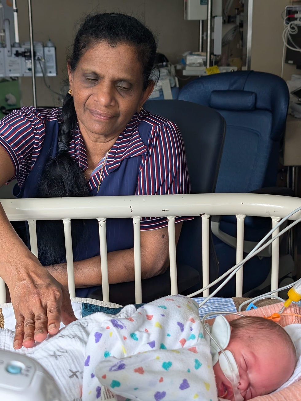 Sam's mom spending quality time.