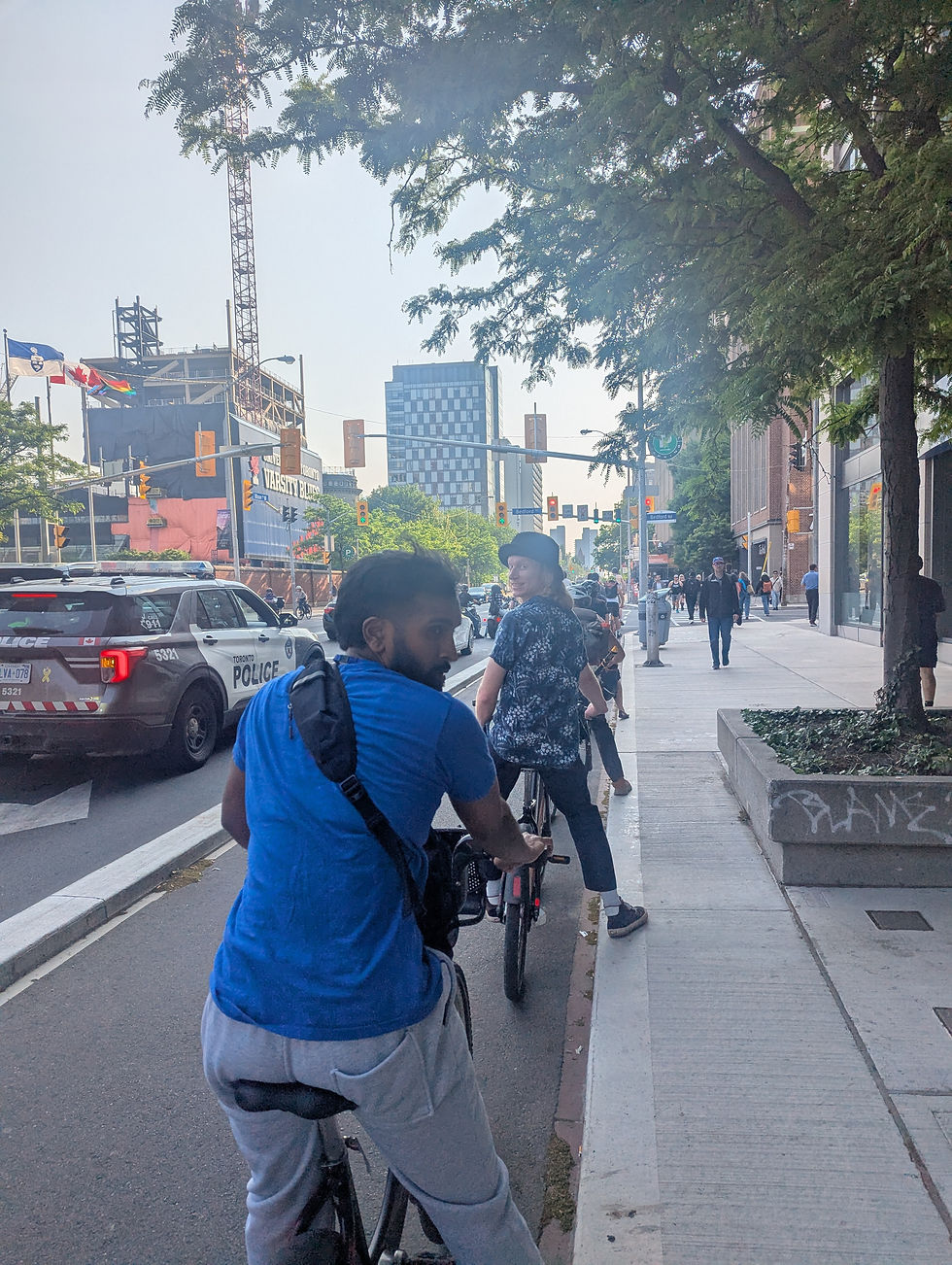 Celebrating brother Sam's birthday with a bike ride