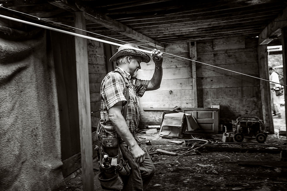 Bryon Measuring Angle for Straightening