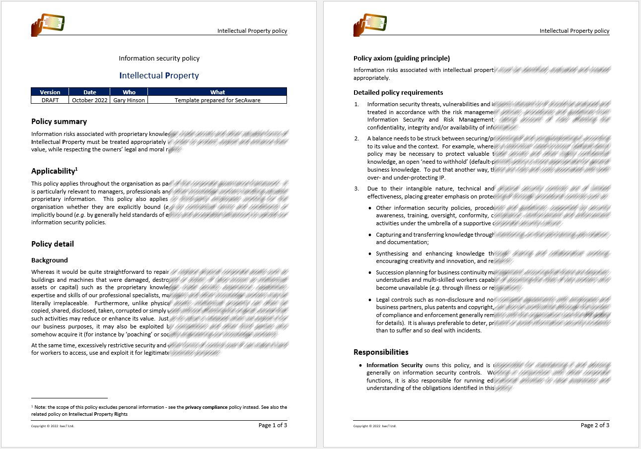 IP Intellectual Property policy