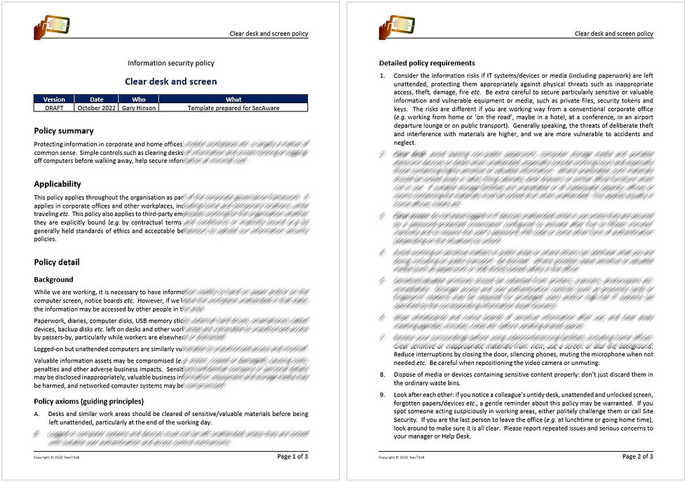 Security Policies Secaware