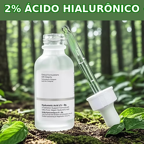 Sérum Facial Hidratante 30ml | 2% Ácido Hialurônico + Vitamina B5
