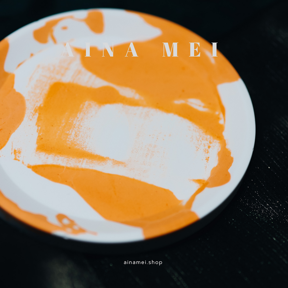 縮圖：橘色筆刷感擴香盤