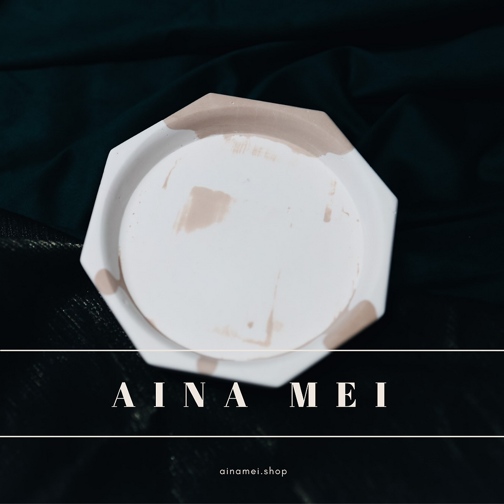 縮圖：奶茶色拼接擴香盤