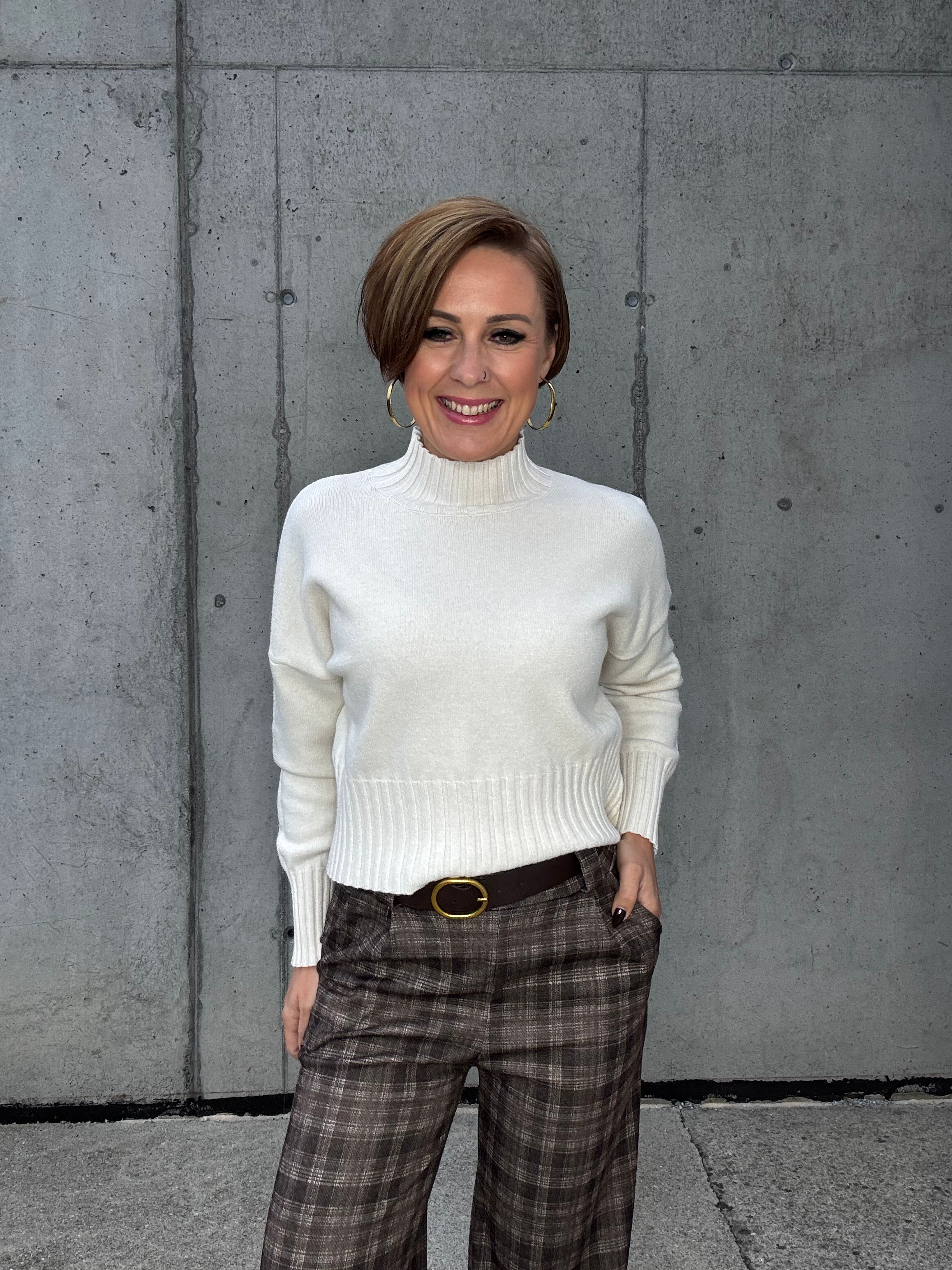 Pullover „wollweiß“