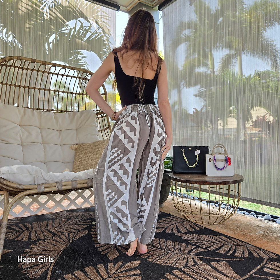 Thumbnail: Palazzo Pants Mauna Loa Chanterele/Cream (Size 0-14)