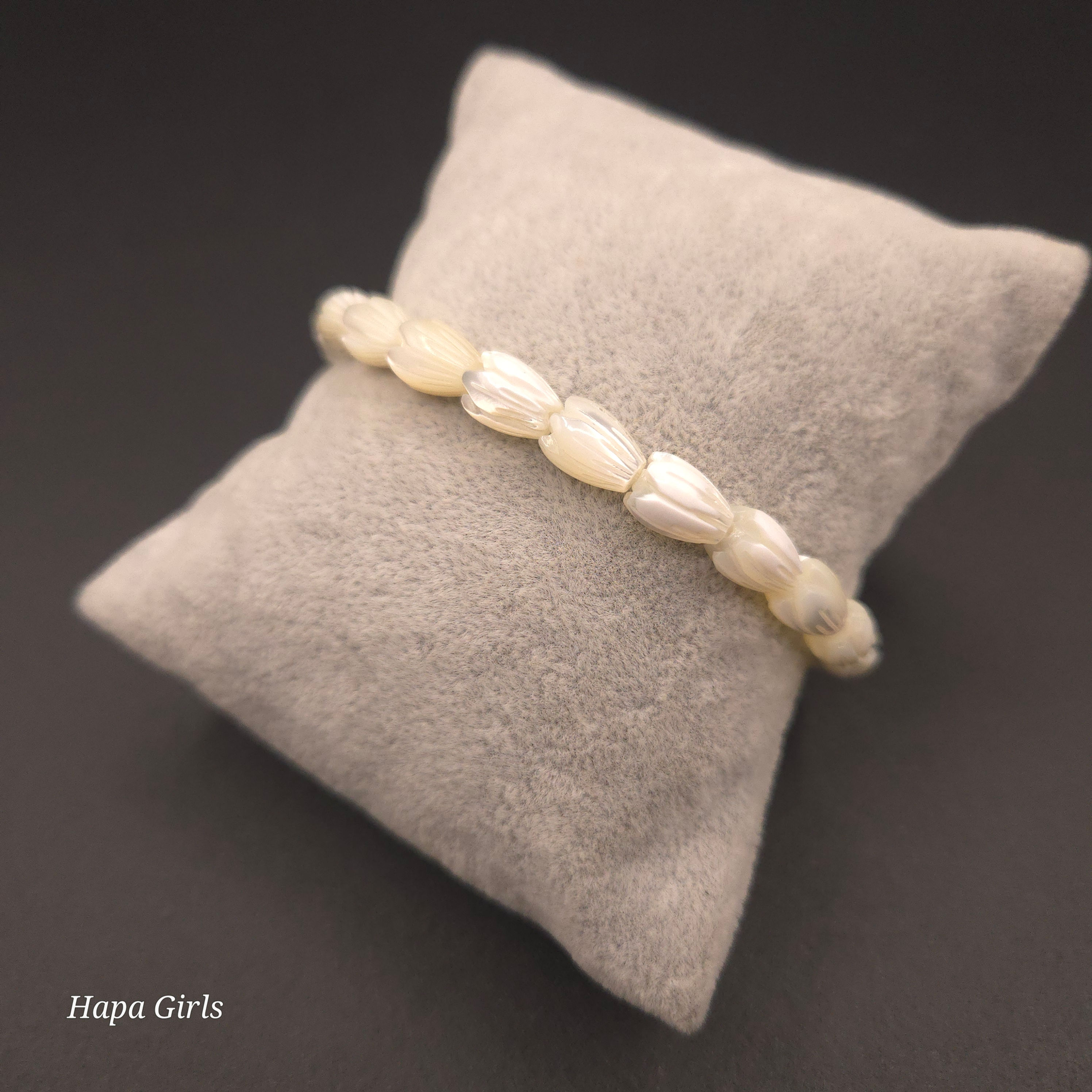 Pikake Mother of Pearl Bracelet Elastic Band (Adult)