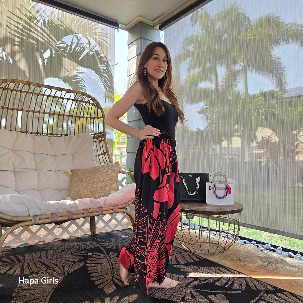 Thumbnail: Palazzo Pants Ohia Black/Lava Red (Size 0-14)