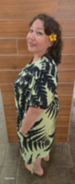 Momi Dress Palapalai Patina Green/Black (Size 0-12)