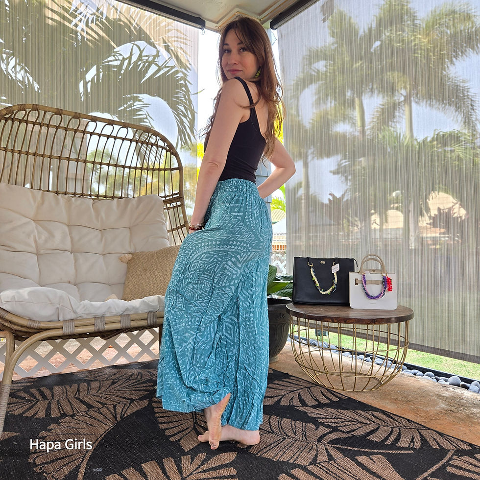 Thumbnail: Palazzo Pants Samoa Soothing Sea/Deep Ocean (Size 0-14)