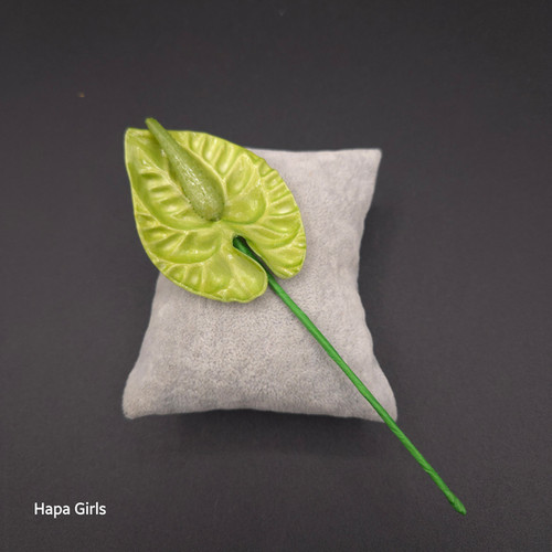 Anthurium Flower Hair Pick (Light Green) | Hapa Girls