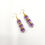 Thumbnail: Crown Flower Earrings, Purple (Triple Beads)