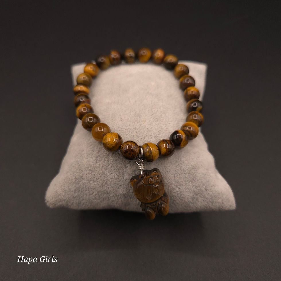 Thumbnail: Hello Kitty Bracelet Tiger's Eye (Adult)
