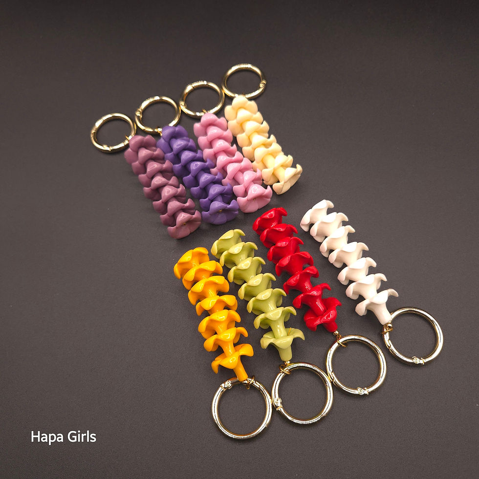 Thumbnail: Puakenikeni Bag Charm/Key Chain (Soft Pink)