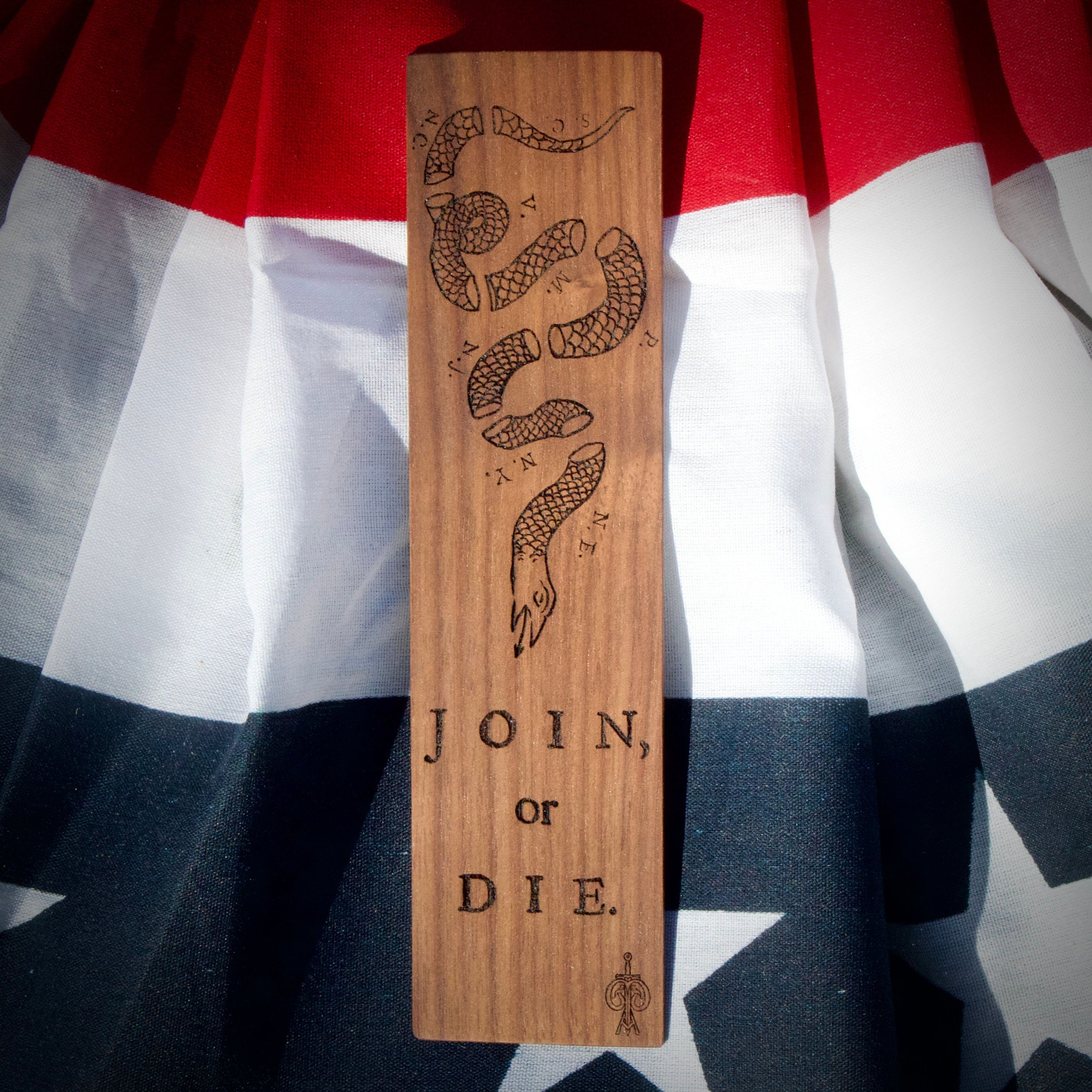 Join or Die - Flag of Liberty Bookmark
