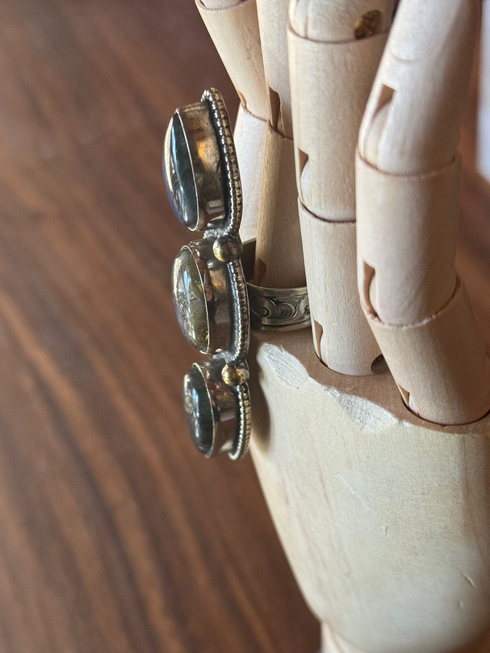 Thumbnail: Labradorite Vertical Stacked Ring