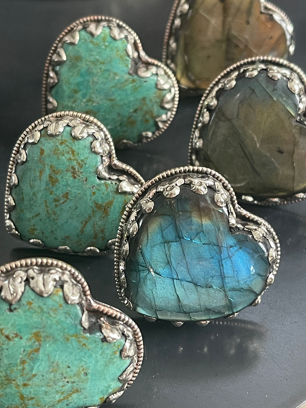 Thumbnail: LABRADORITE HEART RING
