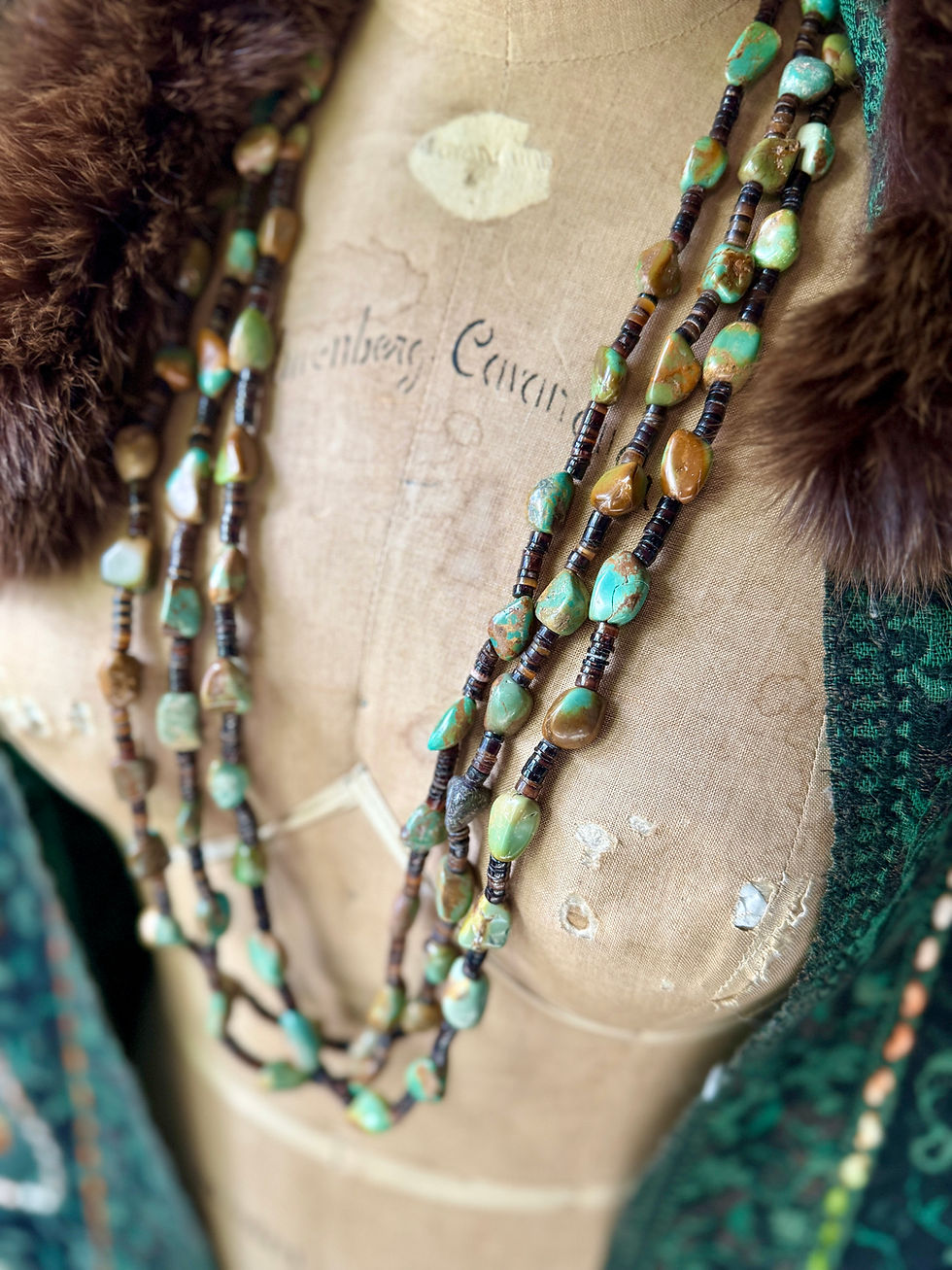 Thumbnail: TRIPLE CERRILLOS TURQUOISE NECKLACE
