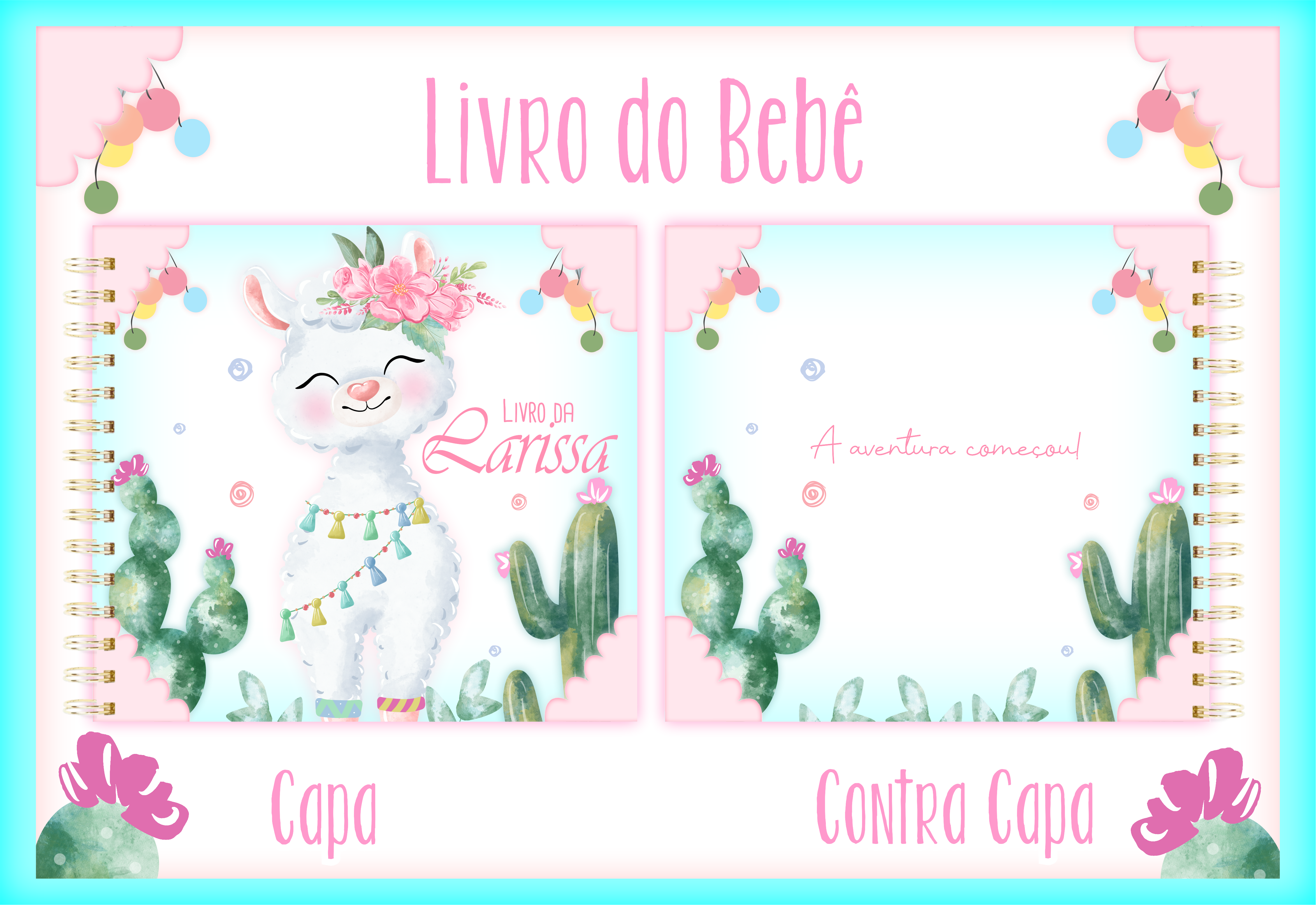 Livro do bebê Lhama Menina