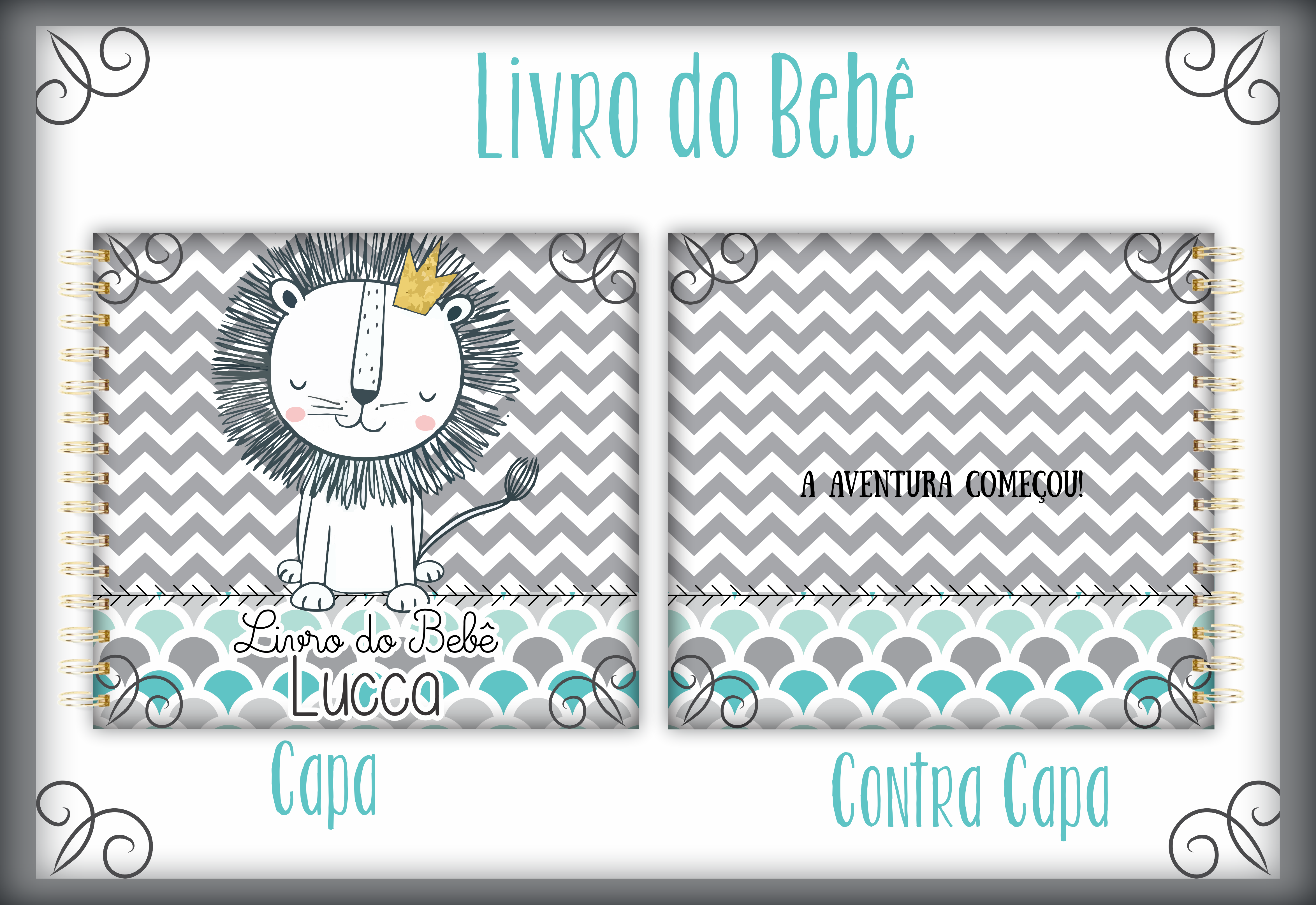 Livro do bebê Leão Minimalista