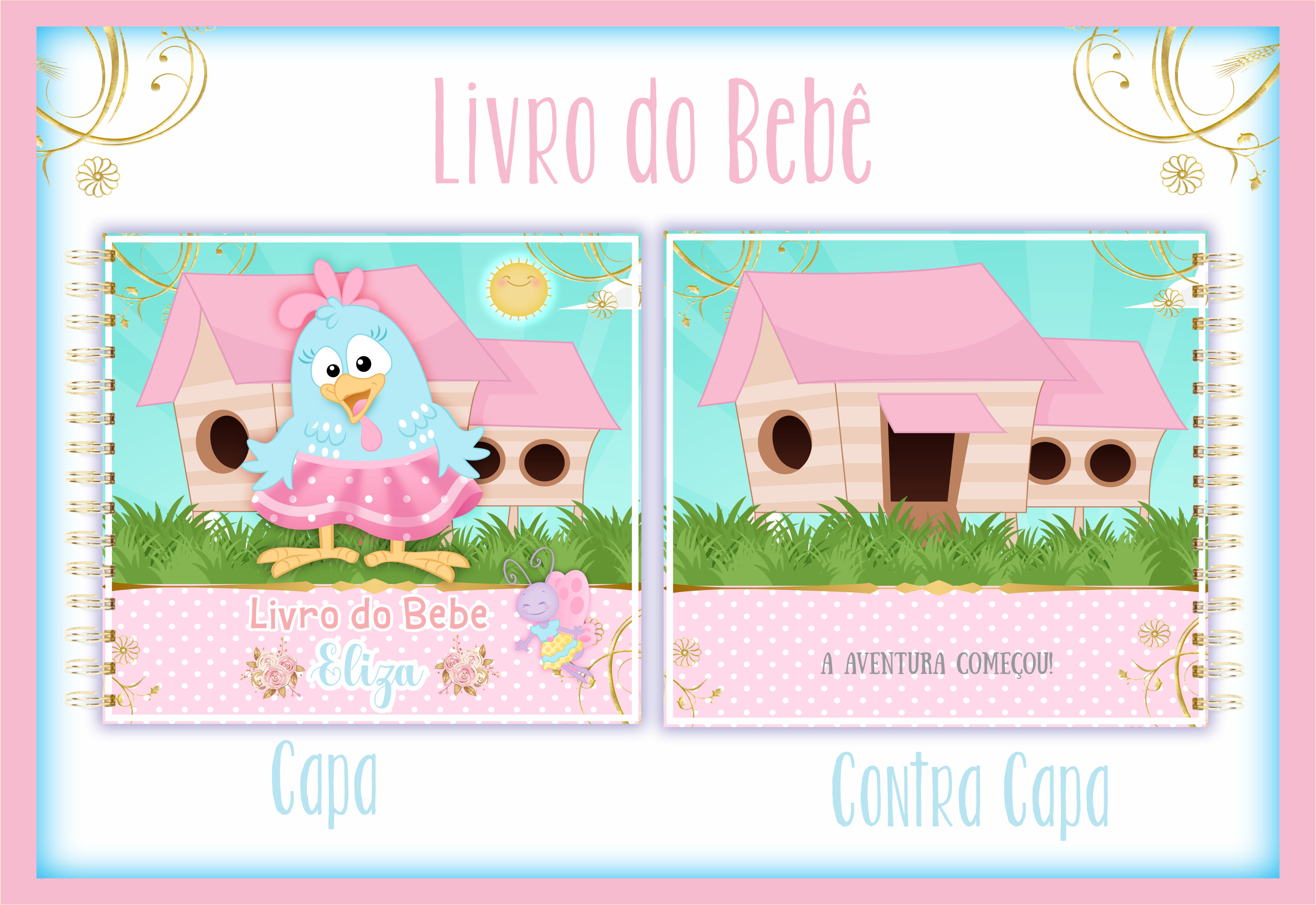 Livro do bebê Galinha Pintadinha Rosa