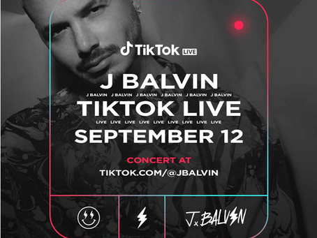 NO TE PIERDAS LA ACTUACIÓN DE J BALVIN EN VIVO EN TIKTOK ESTE 12 DE SEPTIEMBRE