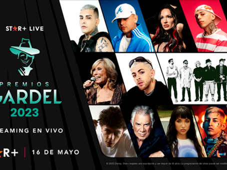EL 16 DE MAYO STAR+ LIVE PRESENTA LA GALA DE LOS PREMIOS GARDEL2023 EN EXCLUSIVA PARA LATINOAMÉRICA