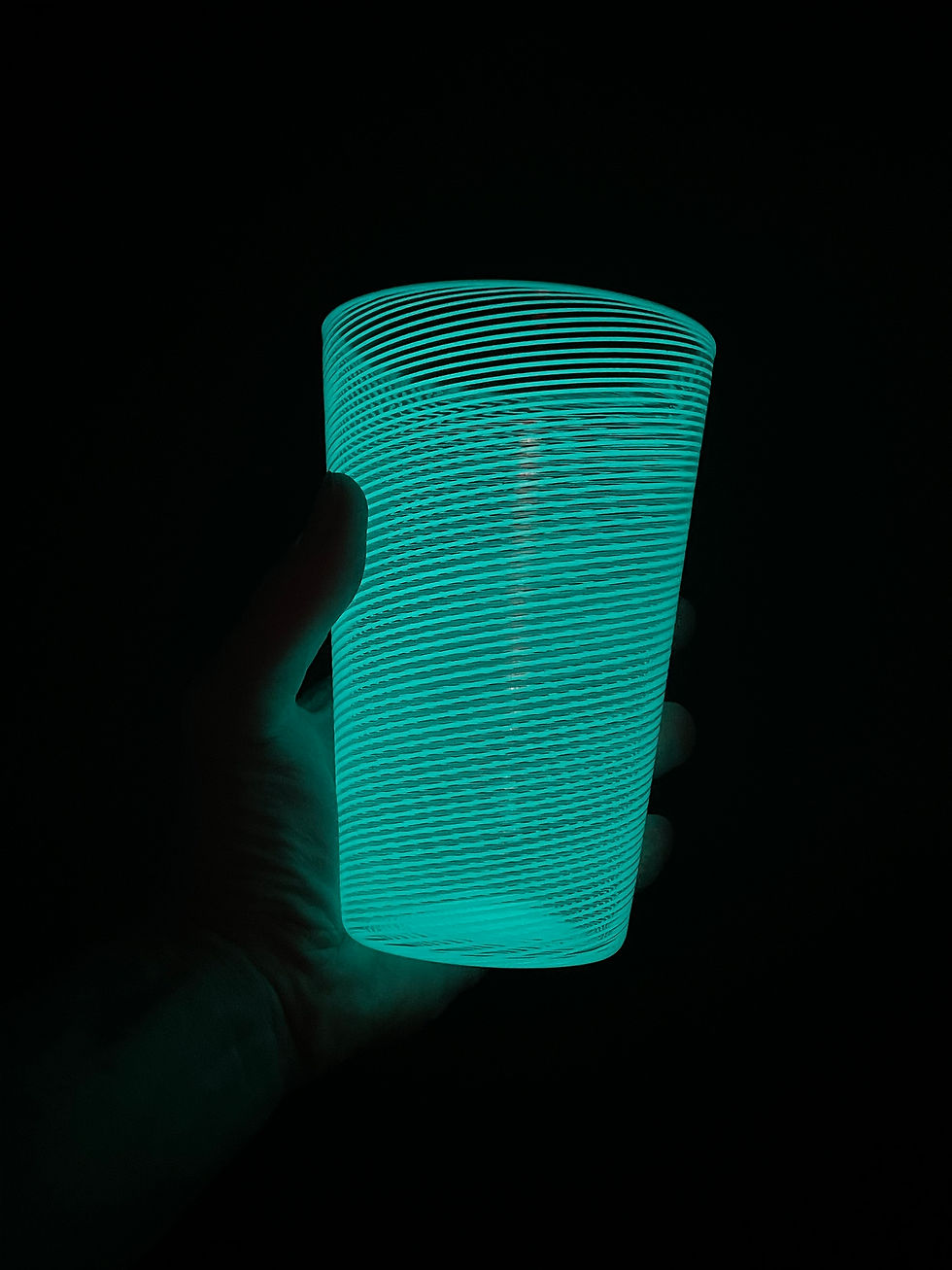 Glow in the Dark Glass #2