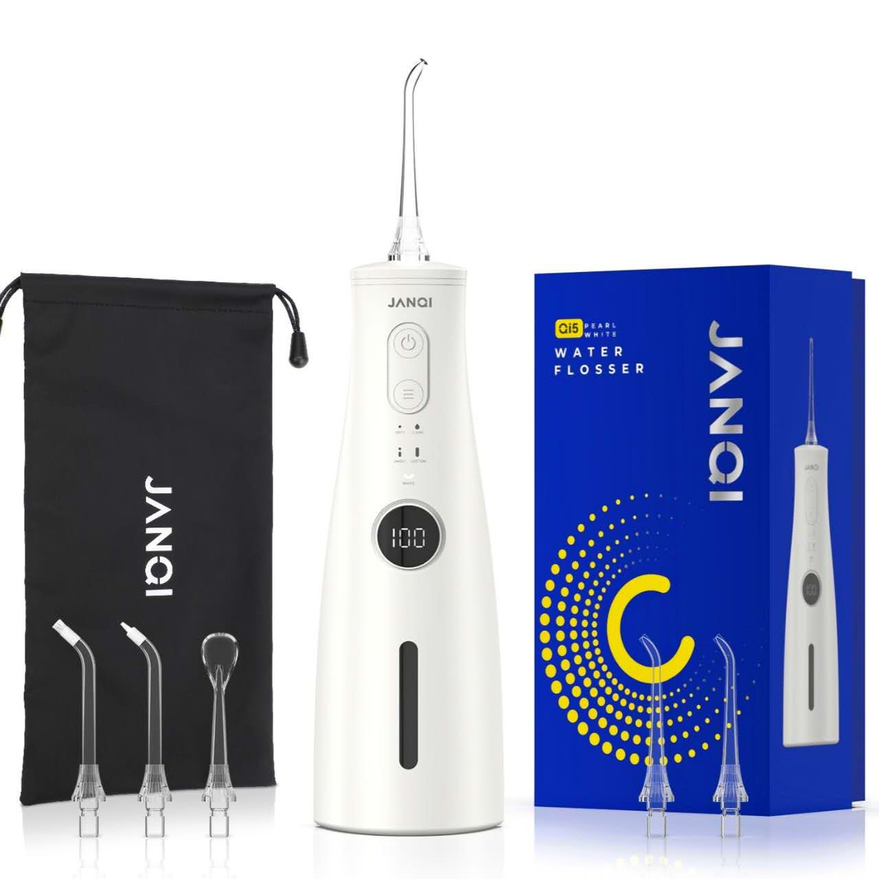 JANQI Qi5 Water Flosser for Teeth, Braces - Orthodontic brush & Nozzle Pack