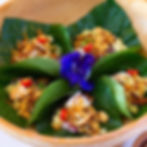 เมี่ยงใบชะพลูกุ้ง (Savoury Leaf Wraps with Shrimp)