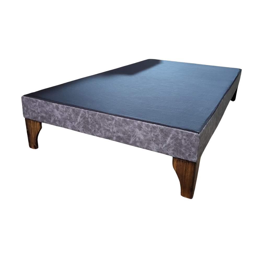 Miniatura: Base Europea 1.5 Plazas Gris Jaspiado Eco Cuero