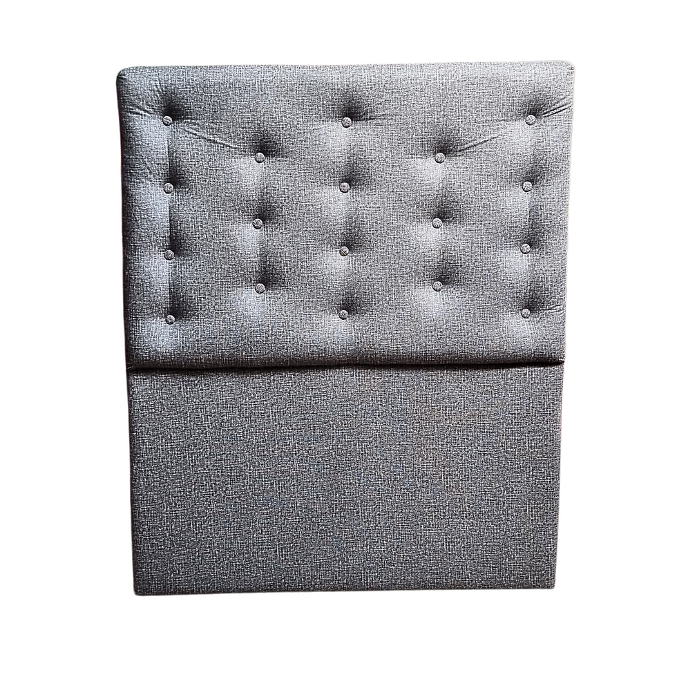 Miniatura: Cama plaza y media  + Respaldo a Piso Gris Jaspiado + Colchon