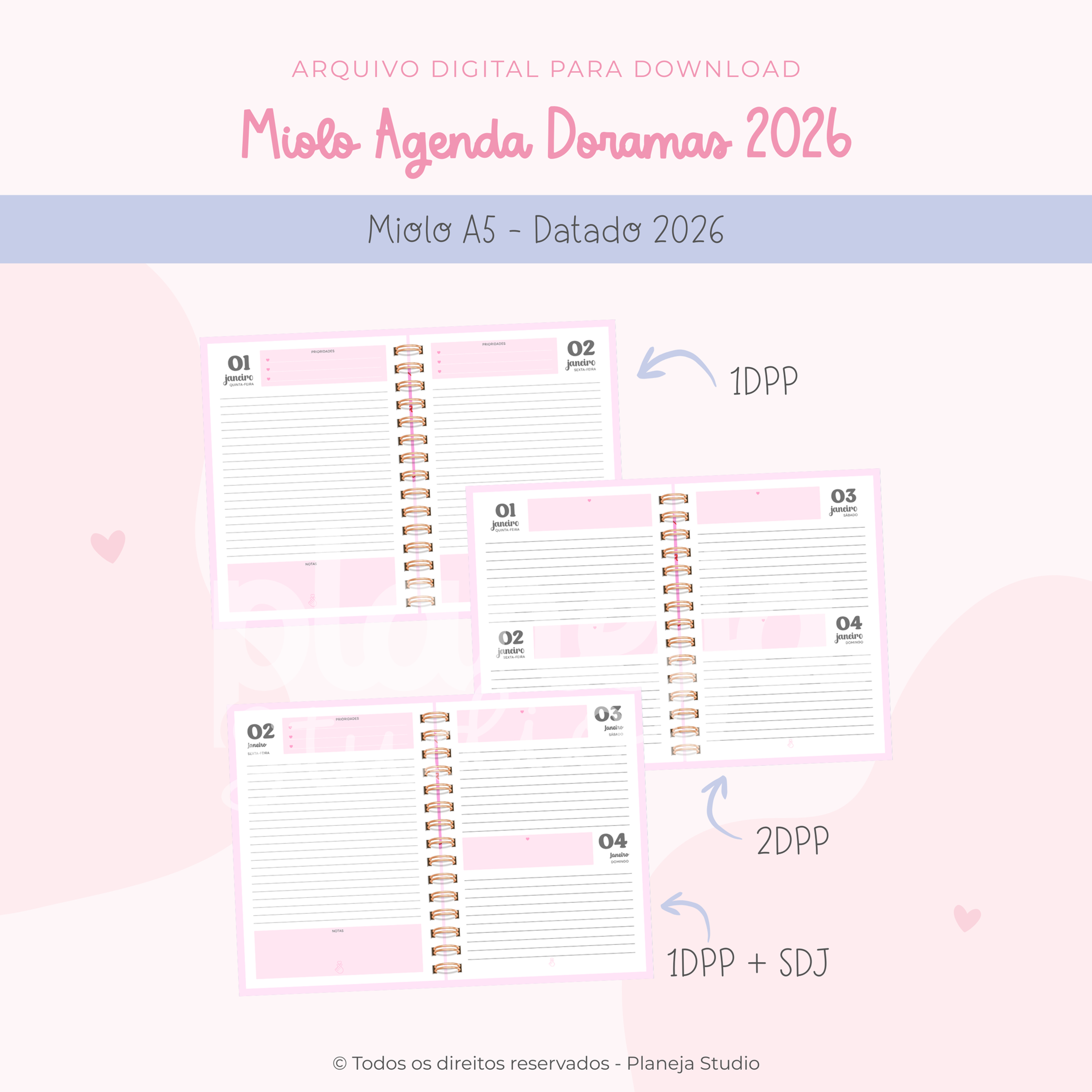 Miolo Agenda Doramas 2026