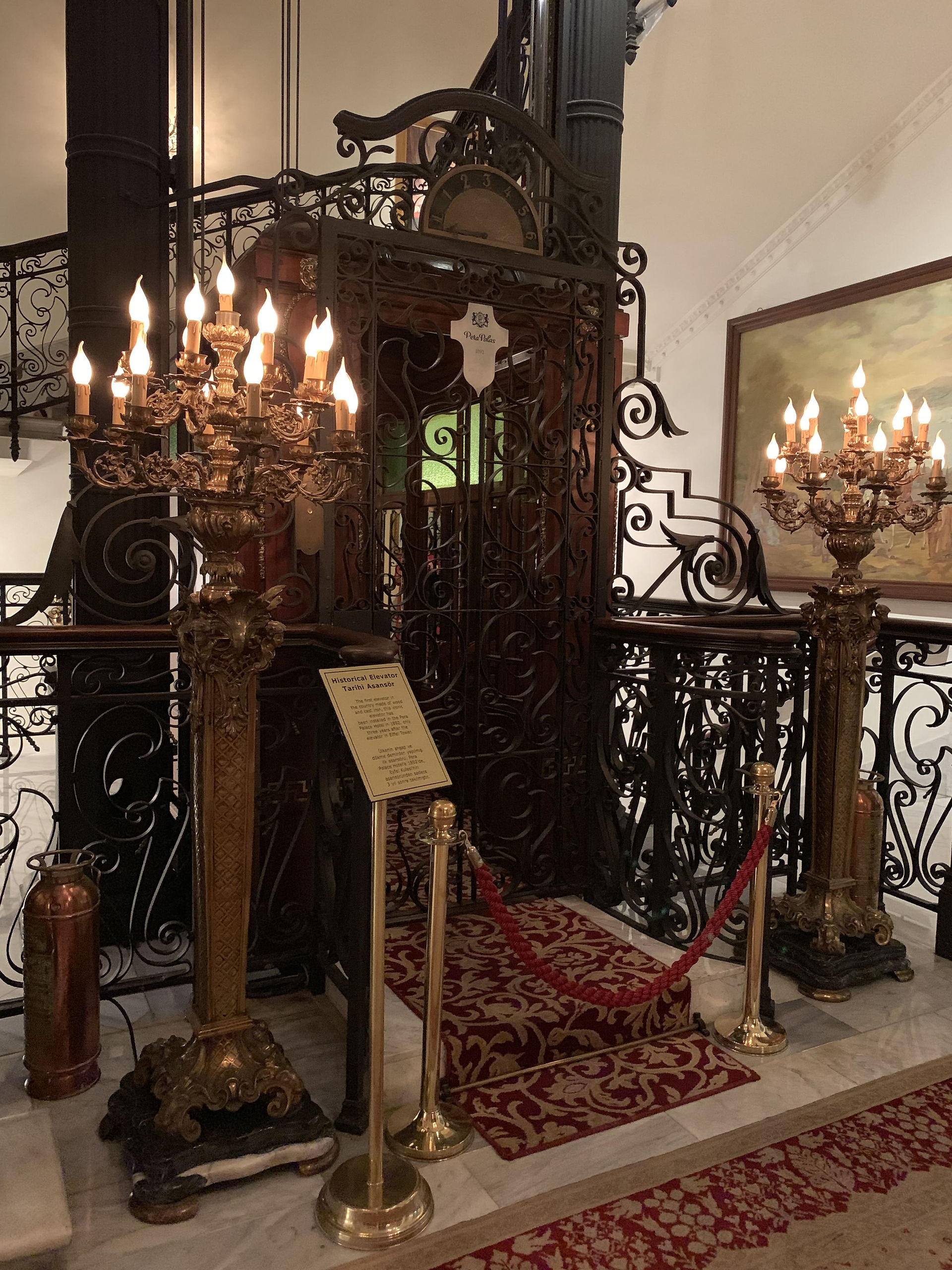  Pera Palace Hotel in Istanbul  elevator