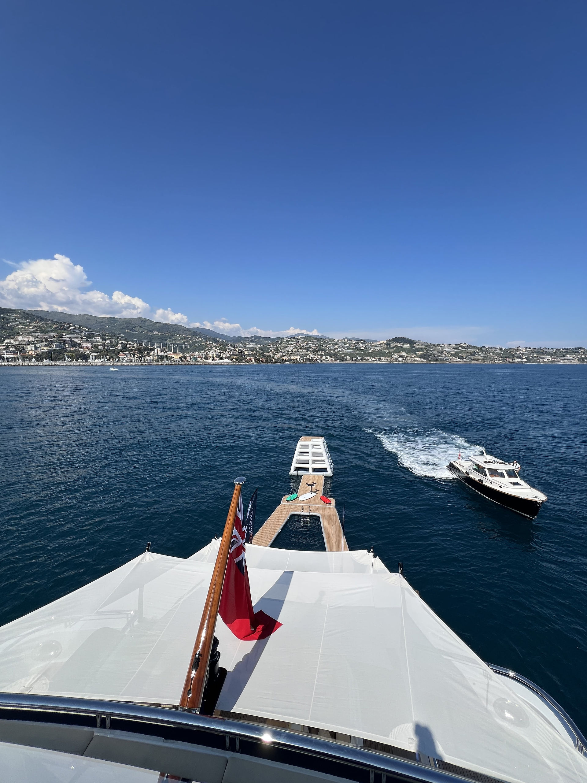 View at Sanremo from superyacht STARFIRE