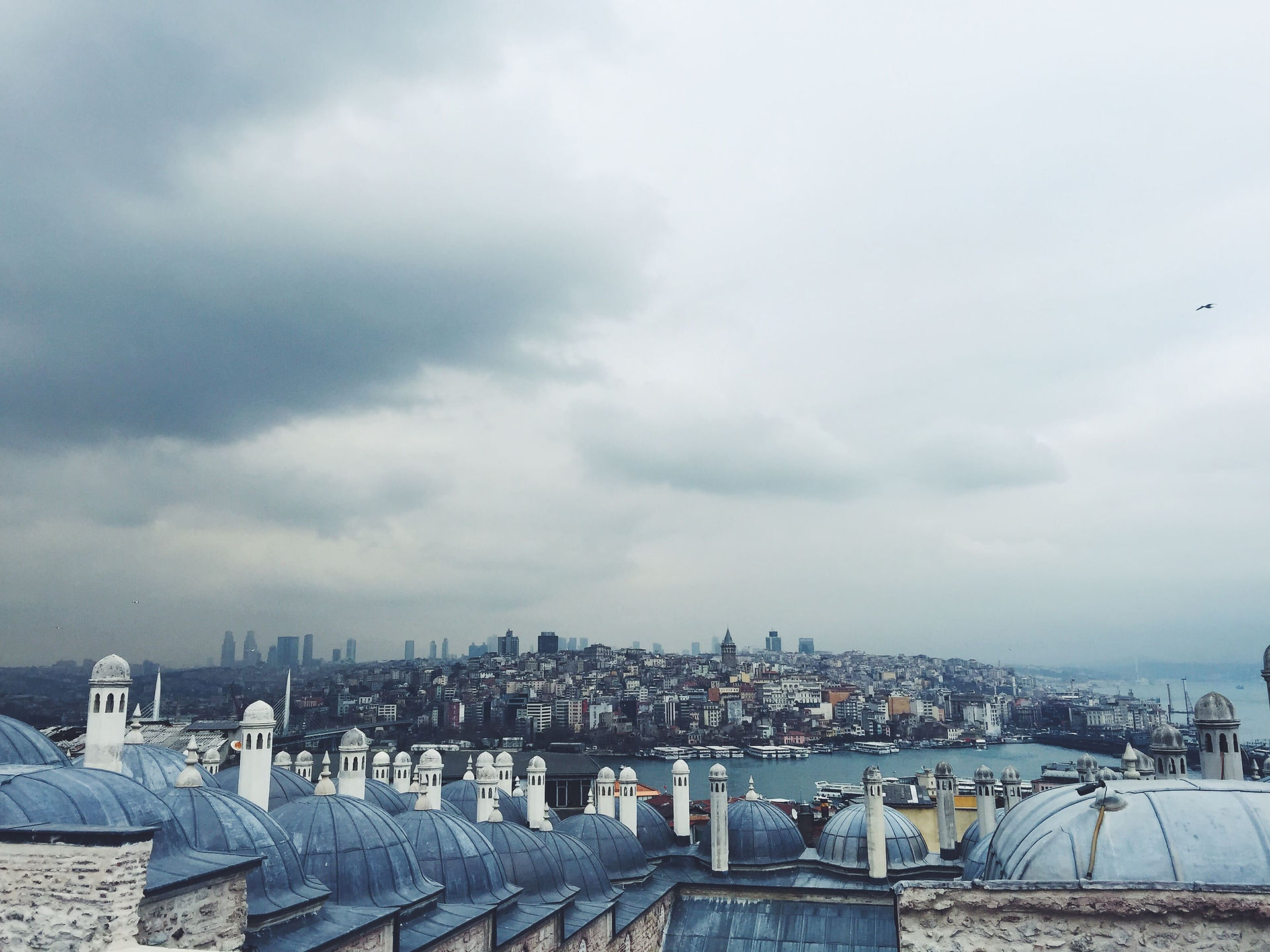 Istanbul Galata tower and Golden Horn