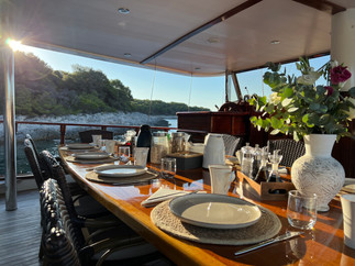 Breakfast onboard MORNING STAR gulet in Croatia