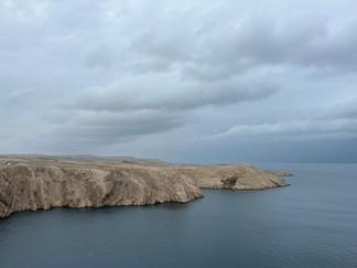 Pag island landscape on a gloomy day