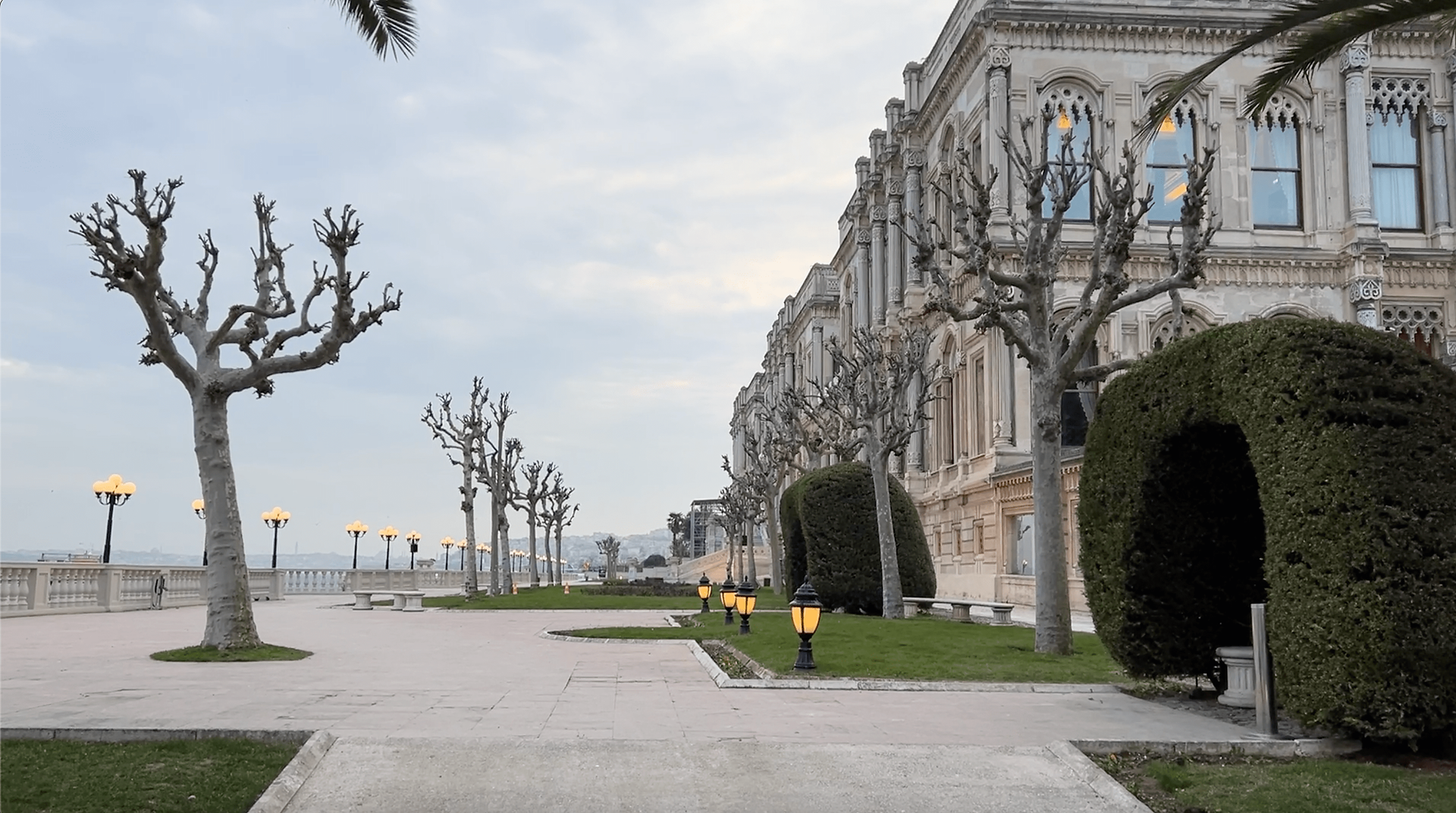 Çırağan Palace Kempinski hotel in Istanbul  in winter