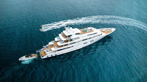 73m CORAL OCEAN super yacht - aerial photo