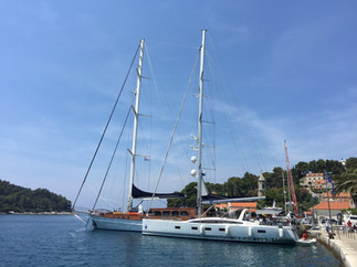 Skradin harbor in Croatia
