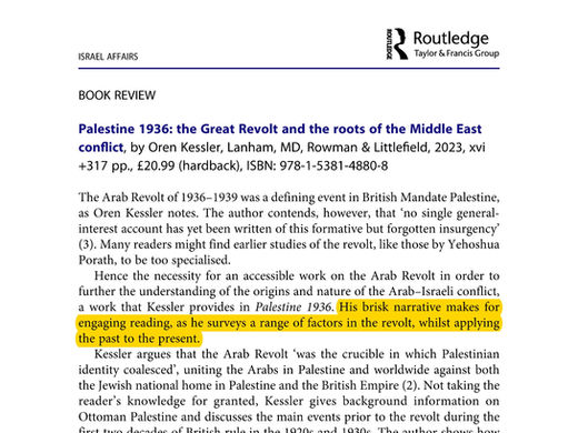 First academic review: ‘An integral part of the literature on the conflict’