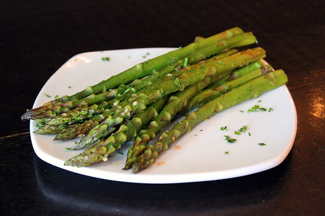 Asparagus. Blanched with a lemon juice.
