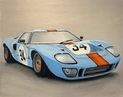 1964 GT40, Oil on canvas

