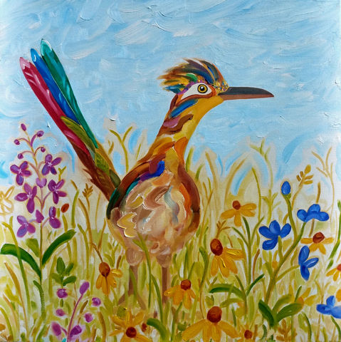 1_RoadrunnerintheMeadow4,2022,24x24inchesSmallSizeFile.jpg